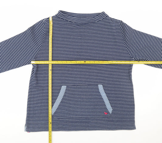 Country Rose Women Blue Striped Long Sleeve Tunic Top L