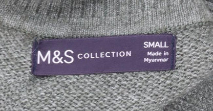 Marks and Spencer Women’s Grey Roll Neck Knit Jumper Size S