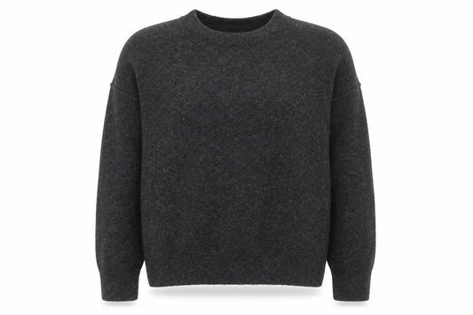 Weekday Womens Grey Wool Blend Crew Neck Pullover Jumper Size S