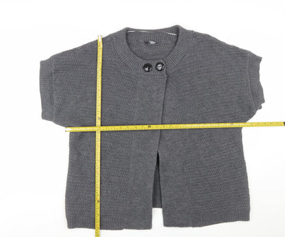 Evans Women’s Grey Short Sleeve Knit Cardigan Size 22