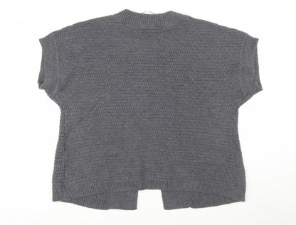 Evans Women’s Grey Short Sleeve Knit Cardigan Size 22