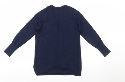 White Stuff Women’s Blue Long Sleeve Knit Cardigan Size S