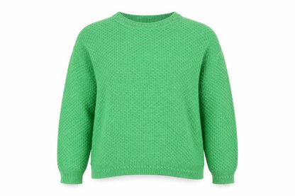 FatFace Women Green Crew Neck Knit Jumper Size 14