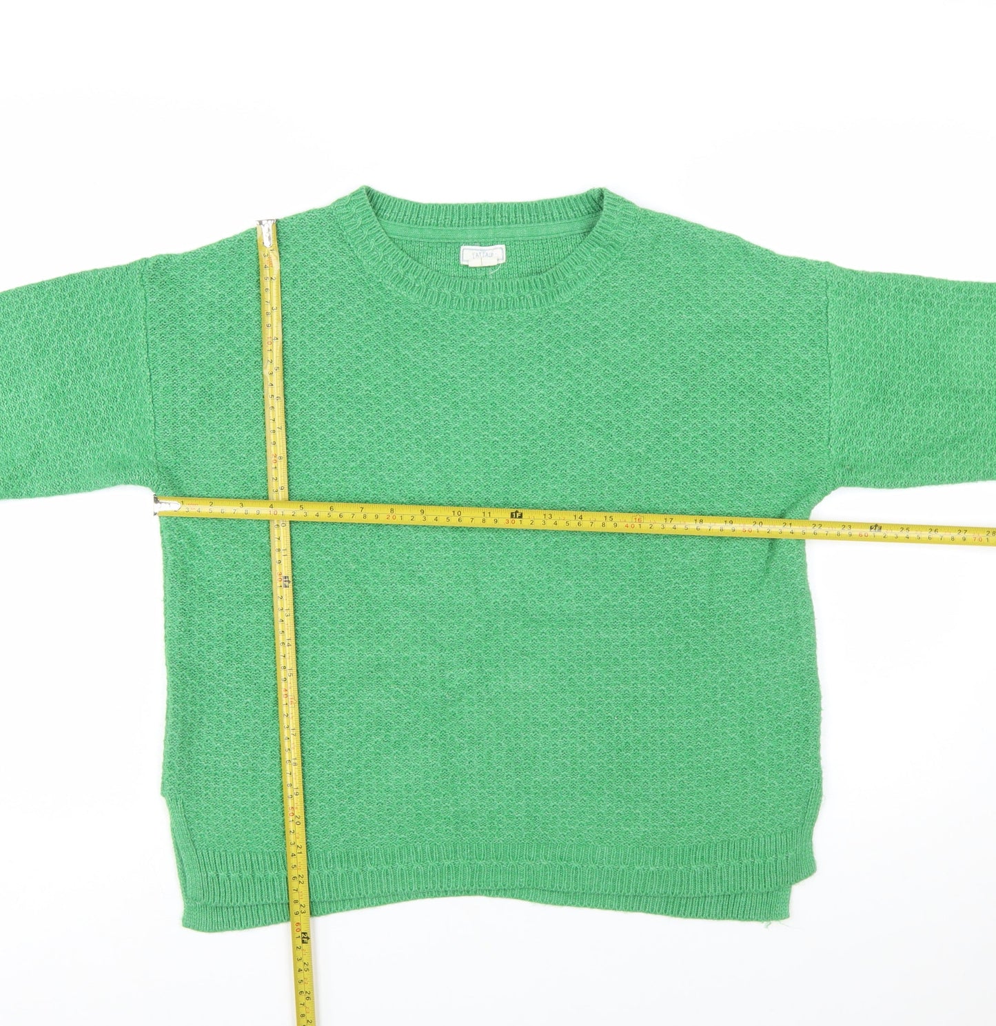 FatFace Women Green Crew Neck Knit Jumper Size 14