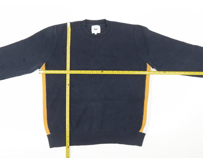 Kin Women's Blue Crew Neck Cotton Pullover Jumper Size M