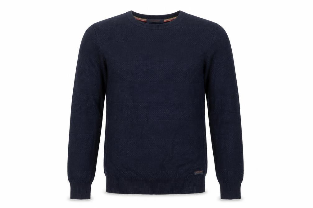 Scotch & Soda Men's Navy Blue Medium Crew Neck Pullover Jumper