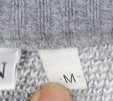 Jargon Womens Grey Fair Isle Acrylic Knit Jumper M