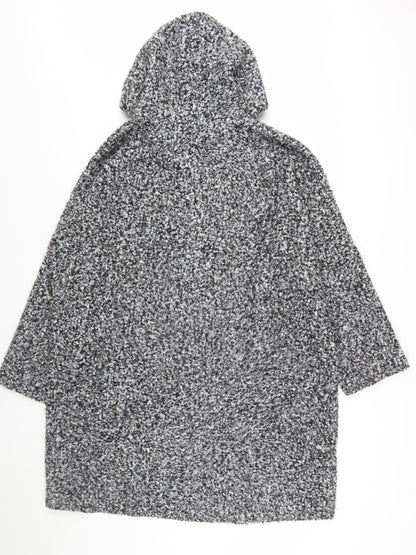 Beloved Woman Grey Hooded Full Zip Cardigan L Soft Knit