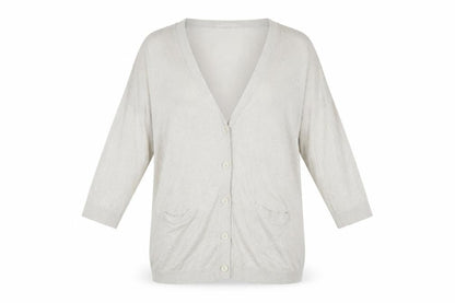 French Connection Women's Beige L Cardigan Knit Viscose Blend