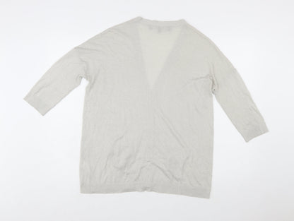 French Connection Women's Beige L Cardigan Knit Viscose Blend