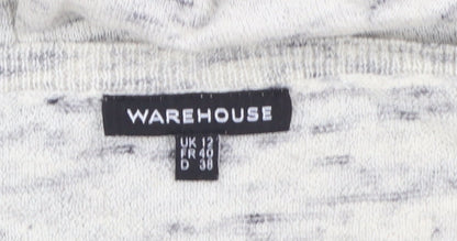Warehouse Womens Beige Aztec Knit Pullover Jumper Size 12