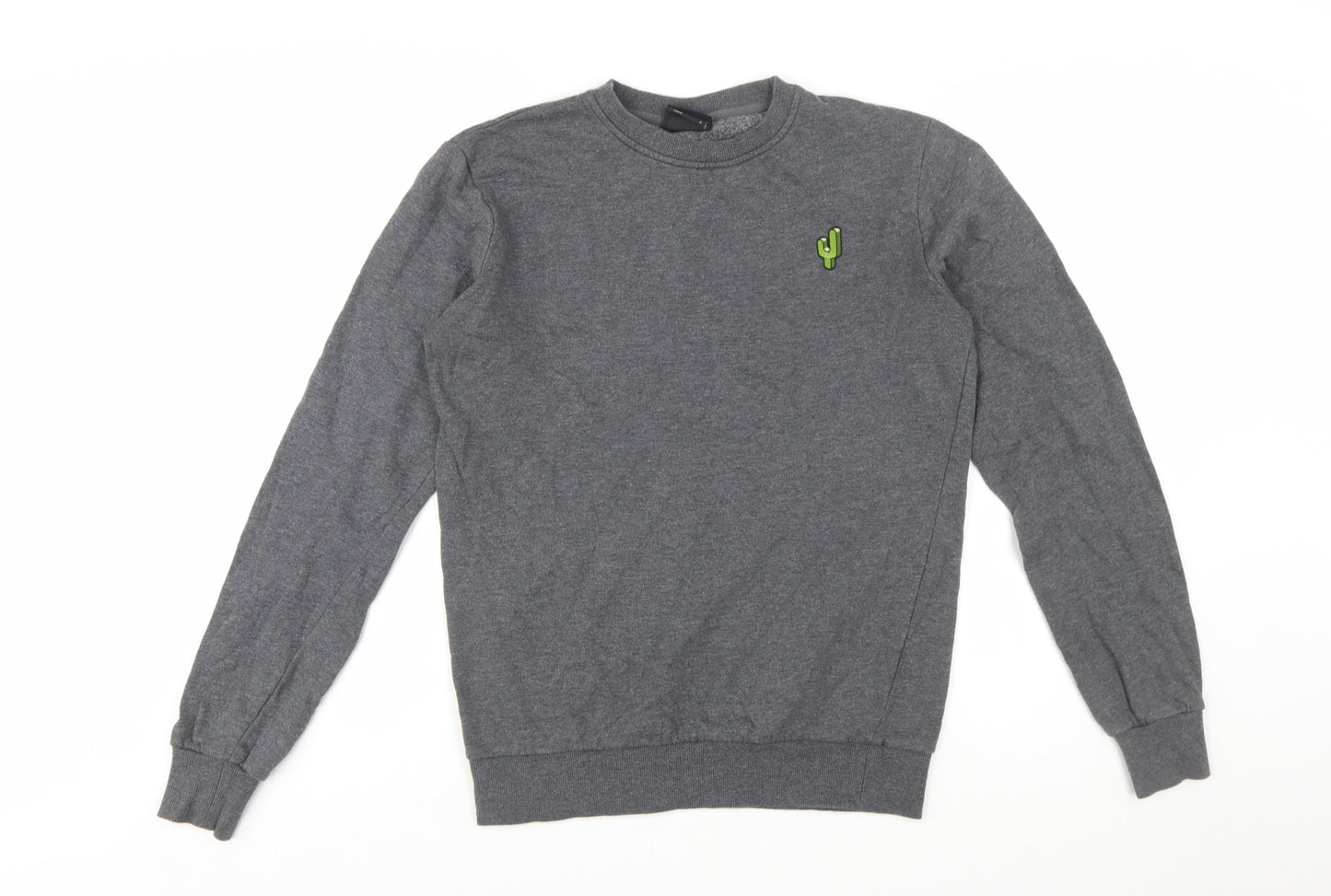 Ayacucho Men’s Grey Pullover Sweatshirt S Embroidered Logo