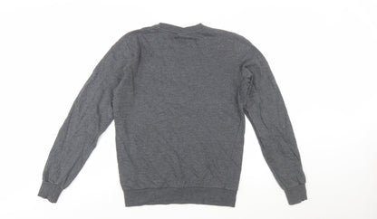 Ayacucho Men’s Grey Pullover Sweatshirt S Embroidered Logo