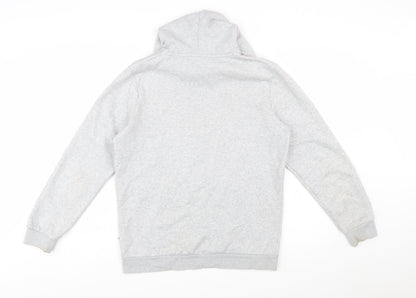 Puma Men's Grey Pullover Hoodie Small Graphic Logo Sweatshirt