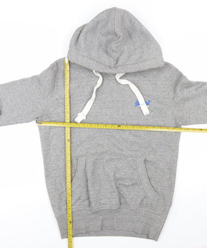Superdry Men's Grey Pullover Hoodie S Regular Fit Fleece Lined