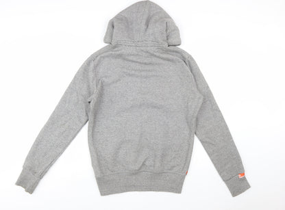 Superdry Men's Grey Pullover Hoodie S Regular Fit Fleece Lined