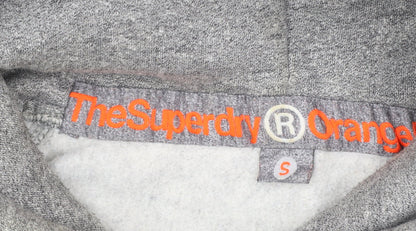 Superdry Men's Grey Pullover Hoodie S Regular Fit Fleece Lined