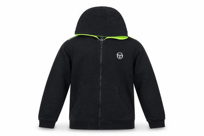 Sergio Tacchini Boys Black Full Zip Hoodie 14 Years Cotton Logo Sportswear 13-14 Years