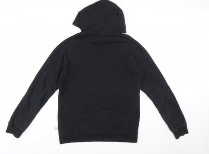 Adidas Men's Black Pullover Hoodie Small Logo Sports Fleece