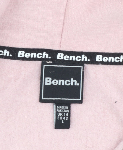 Bench Women's Pink Full Zip Hoodie Jacket Size 14 L