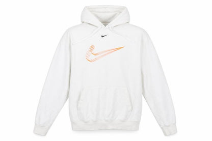 Nike Men White Pullover Hoodie L Graphic Logo Sportswear