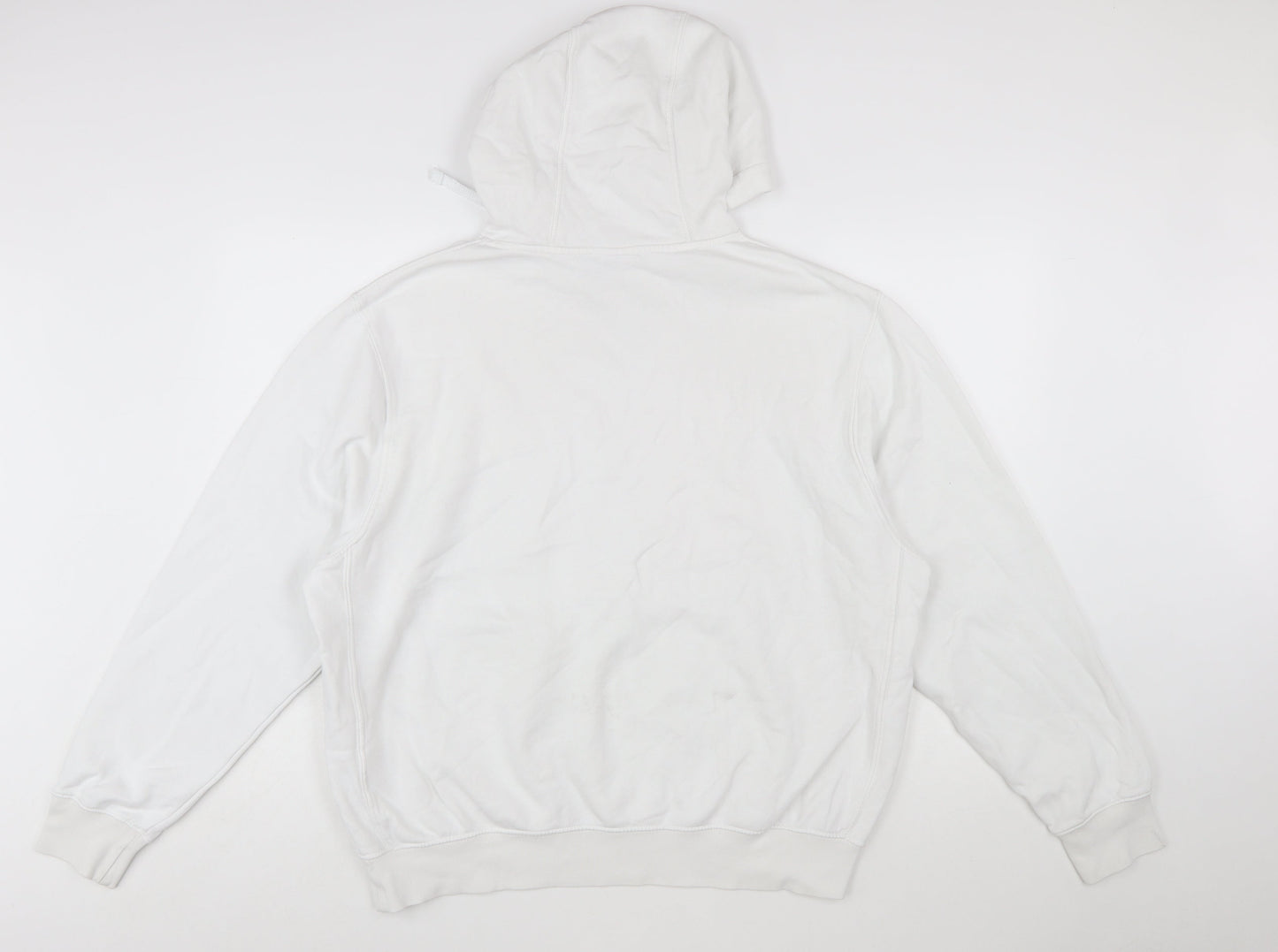 Nike Men White Pullover Hoodie L Graphic Logo Sportswear