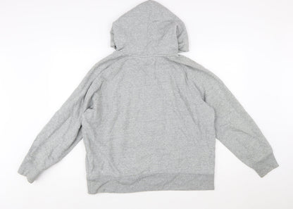 Levi's Mens Grey Pullover Hoodie Size L Graphic Logo Fleece