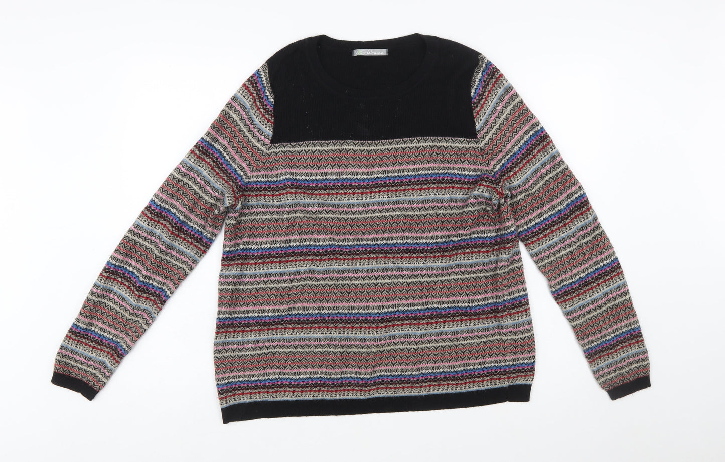 Marks and Spencer Women’s Multicoloured Fair Isle Knit Jumper UK 18