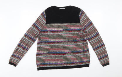 Marks and Spencer Women’s Multicoloured Fair Isle Knit Jumper UK 18