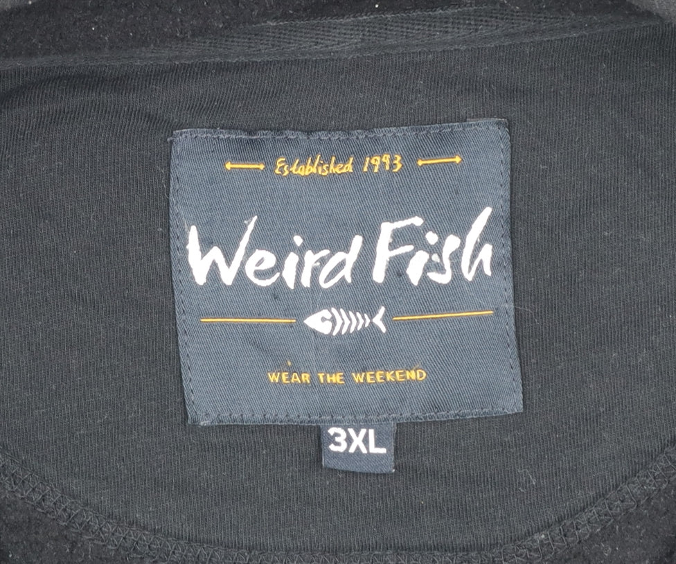 Weird Fish Men's Grey Full Zip Fleece Sweatshirt 3XL Lightweight Outdoor
