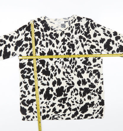 Marks and Spencer Women’s Black Animal Print Jumper Size 12