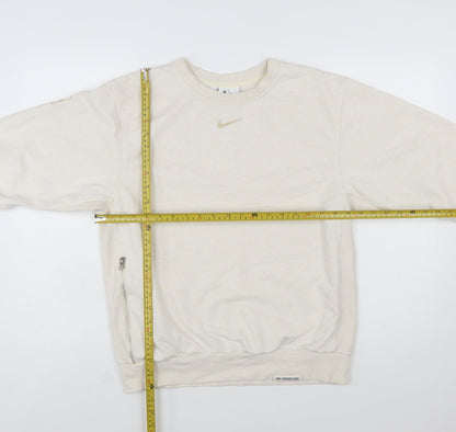 Nike Women Beige Dri-Fit Pullover Sweatshirt Size S