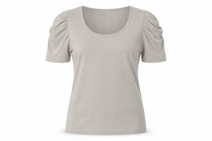 Principles Women Beige Scoop Neck Short Sleeve Pullover Jumper Size 14