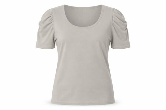 Principles Women Beige Scoop Neck Short Sleeve Pullover Jumper Size 14