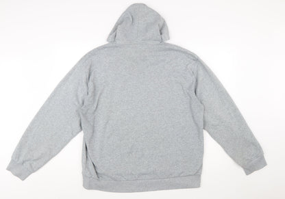Lee Cooper Mens Grey 2XL Pullover Hoodie with Logo