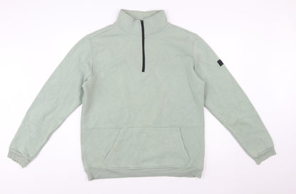 Voi London Men's Green 2XL 1/4 Zip Fleece Sweatshirt