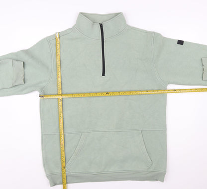 Voi London Men's Green 2XL 1/4 Zip Fleece Sweatshirt