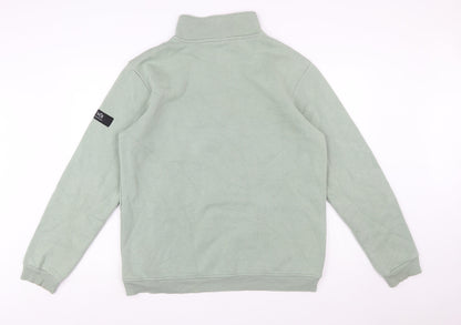 Voi London Men's Green 2XL 1/4 Zip Fleece Sweatshirt