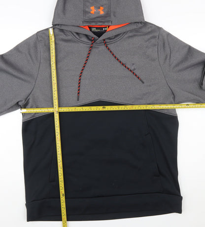 Under Armour Men's Grey Pullover Hoodie L Loose Fit ColdGear
