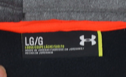 Under Armour Men's Grey Pullover Hoodie L Loose Fit ColdGear