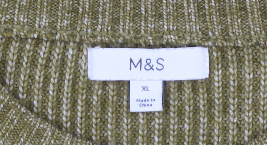 Marks and Spencer Women’s Green XL Chunky Knit Pullover Jumper