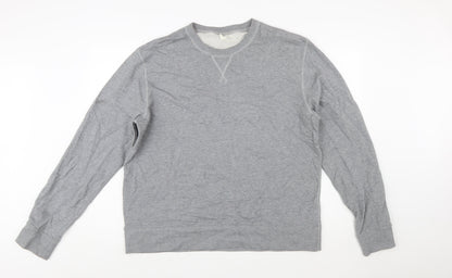 Arket Men's Grey Crew Neck Long Sleeve Sweatshirt XL