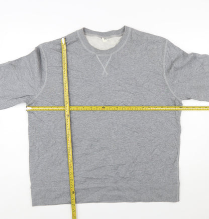 Arket Men's Grey Crew Neck Long Sleeve Sweatshirt XL