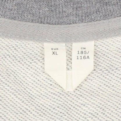 Arket Men's Grey Crew Neck Long Sleeve Sweatshirt XL