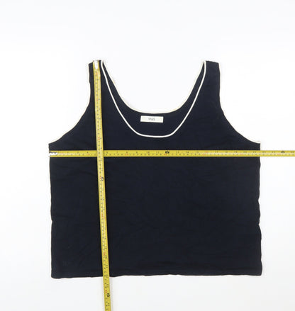 Marks and Spencer Women's Blue XL Viscose Tank Top