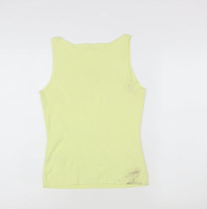 Marks and Spencer Women’s Yellow Tank Top Size M Basic Knit