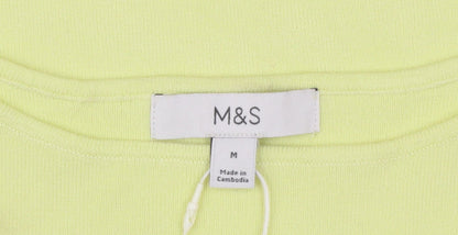 Marks and Spencer Women’s Yellow Tank Top Size M Basic Knit