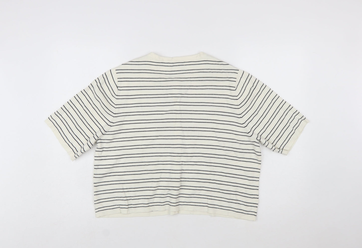 Marks and Spencer Women’s Ivory Striped Knit Cardigan XL