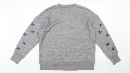 Next Women's Grey Sequin Snowflake Christmas Jumper Size L