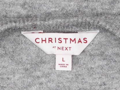 Next Women's Grey Sequin Snowflake Christmas Jumper Size L